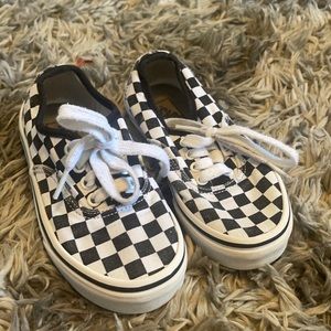 Black and White Check Print Vans
